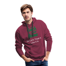 Load image into Gallery viewer, The Earth is Our Home Men’s Premium Hoodie - burgundy
