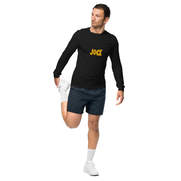 Jock Unisex Long Sleeve Tee with gold lettering